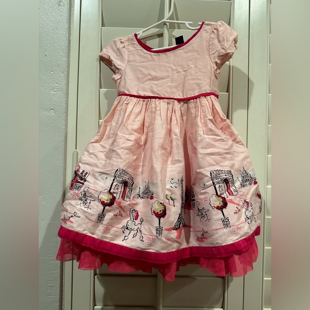 HTF baby Gap Poodle in Paris Pink Tulle Dress 18-24 months